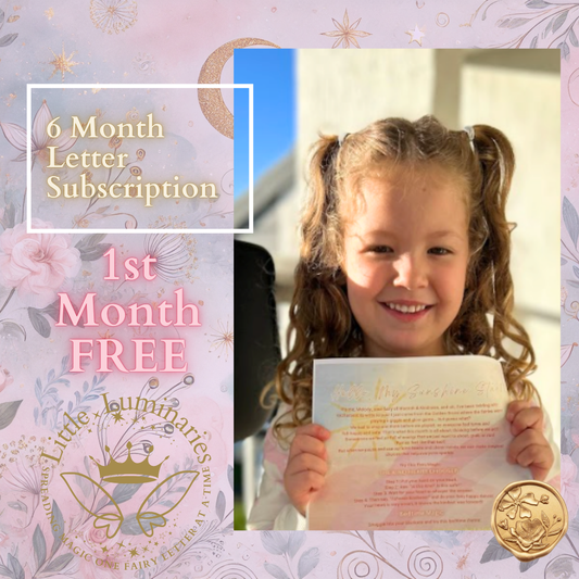 Six-month mailed fairy letters subscription with magical mail for kids