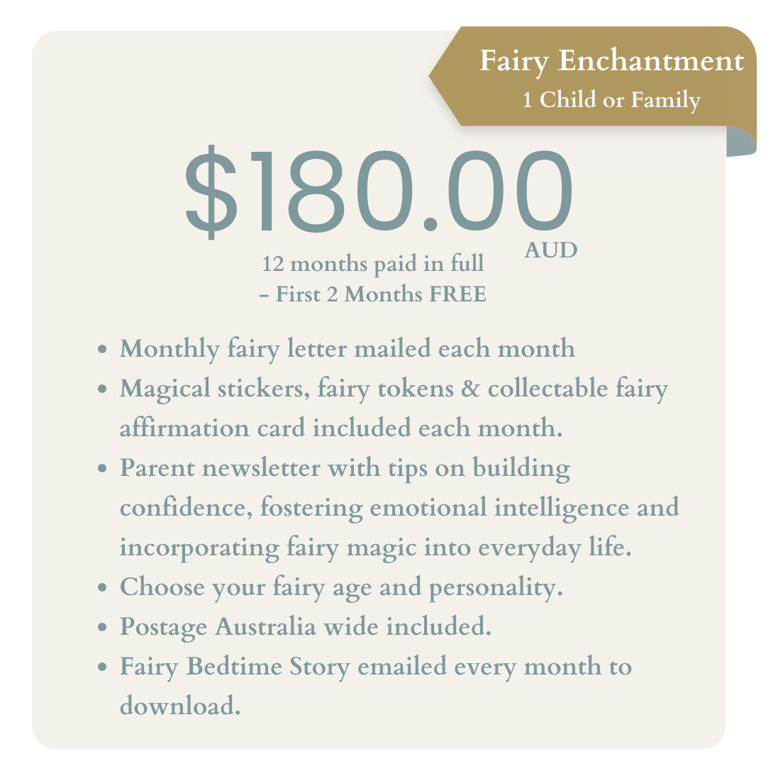 12-Month Mailed Fairy Letter Subscription – Printed Monthly Magic Delivered to Your Door (2 Months FREE)