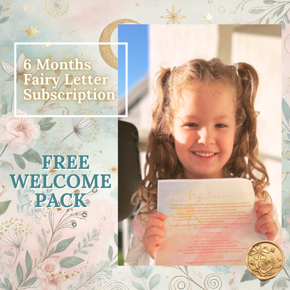 Child holding fairy letter smiling