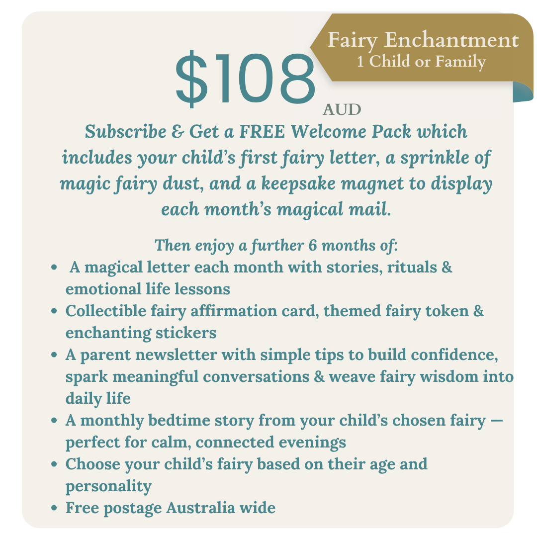 list of details you get when you subscribe to fairy letters Australia