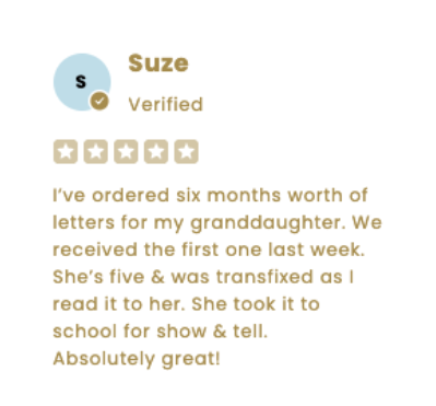 Testimonial 1 from Little Luminaries