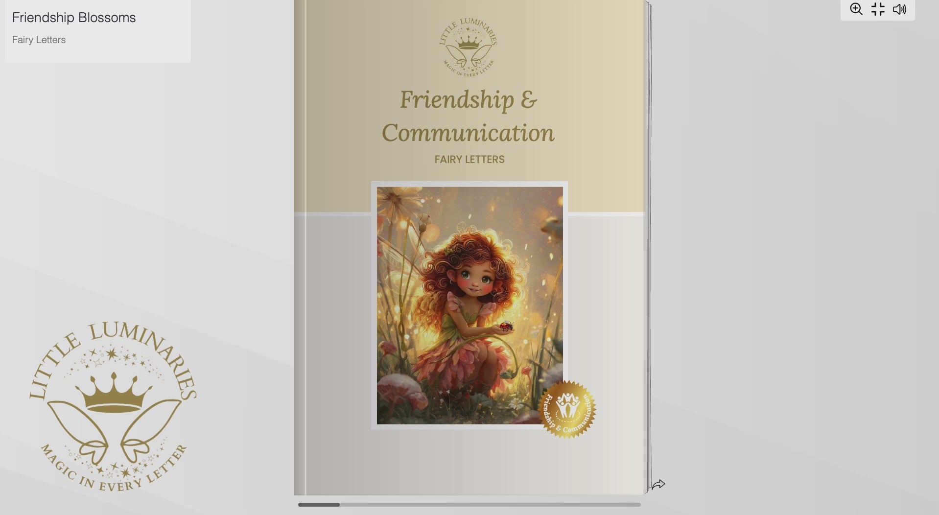 Flip book friendship blossoms Fairy Letters